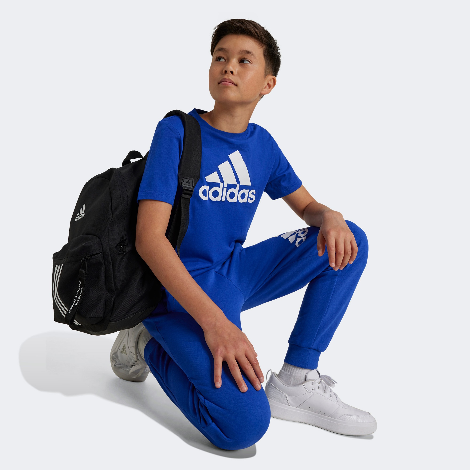 adidas Big Logo Çocuk Mavi Günlük T-Shirt