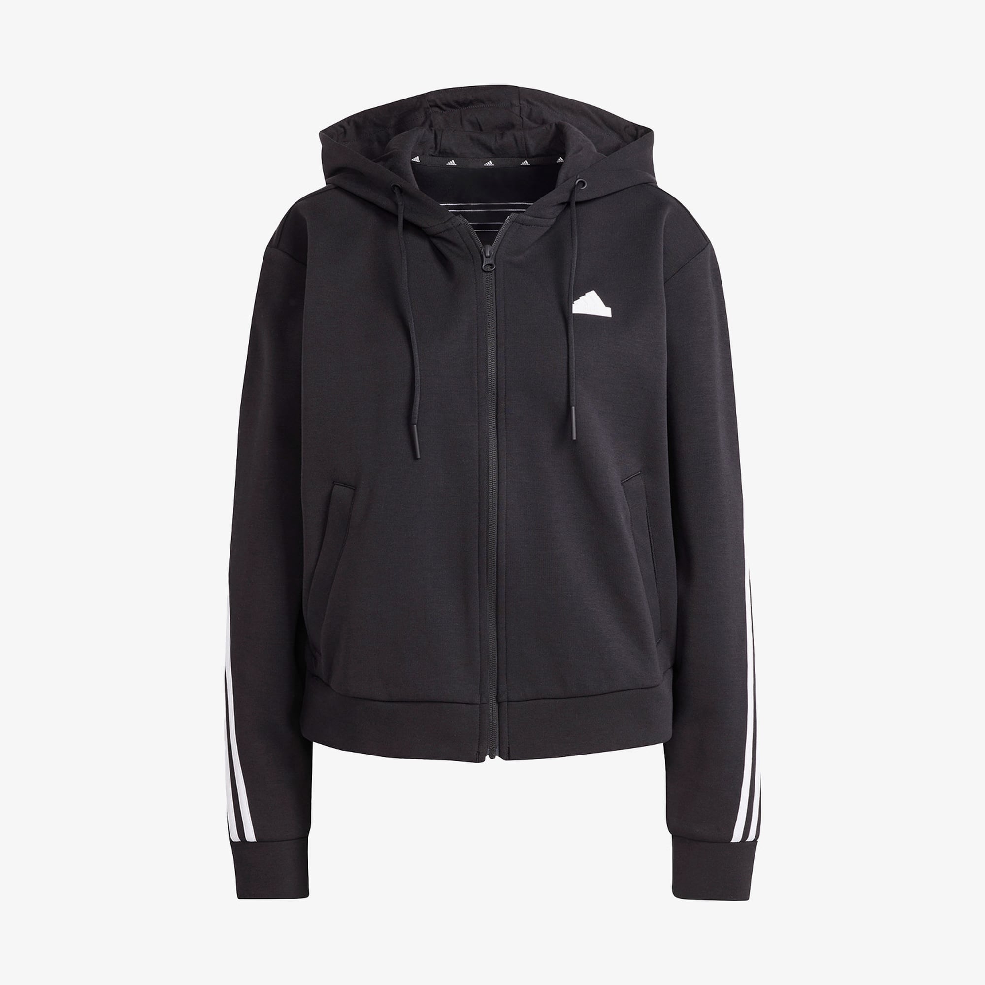 adidas Future Icon 3 Stripes Kadın Siyah Günlük Eşofman Üstü