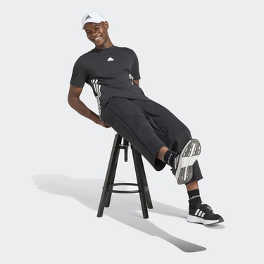  adidas Future Icons 3 Stripes Erkek Siyah Günlük T-Shirt