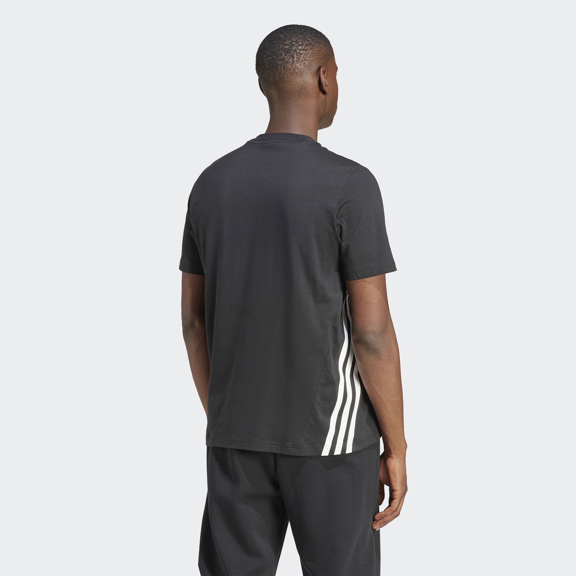 adidas Future Icons 3 Stripes Erkek Siyah Günlük T-Shirt