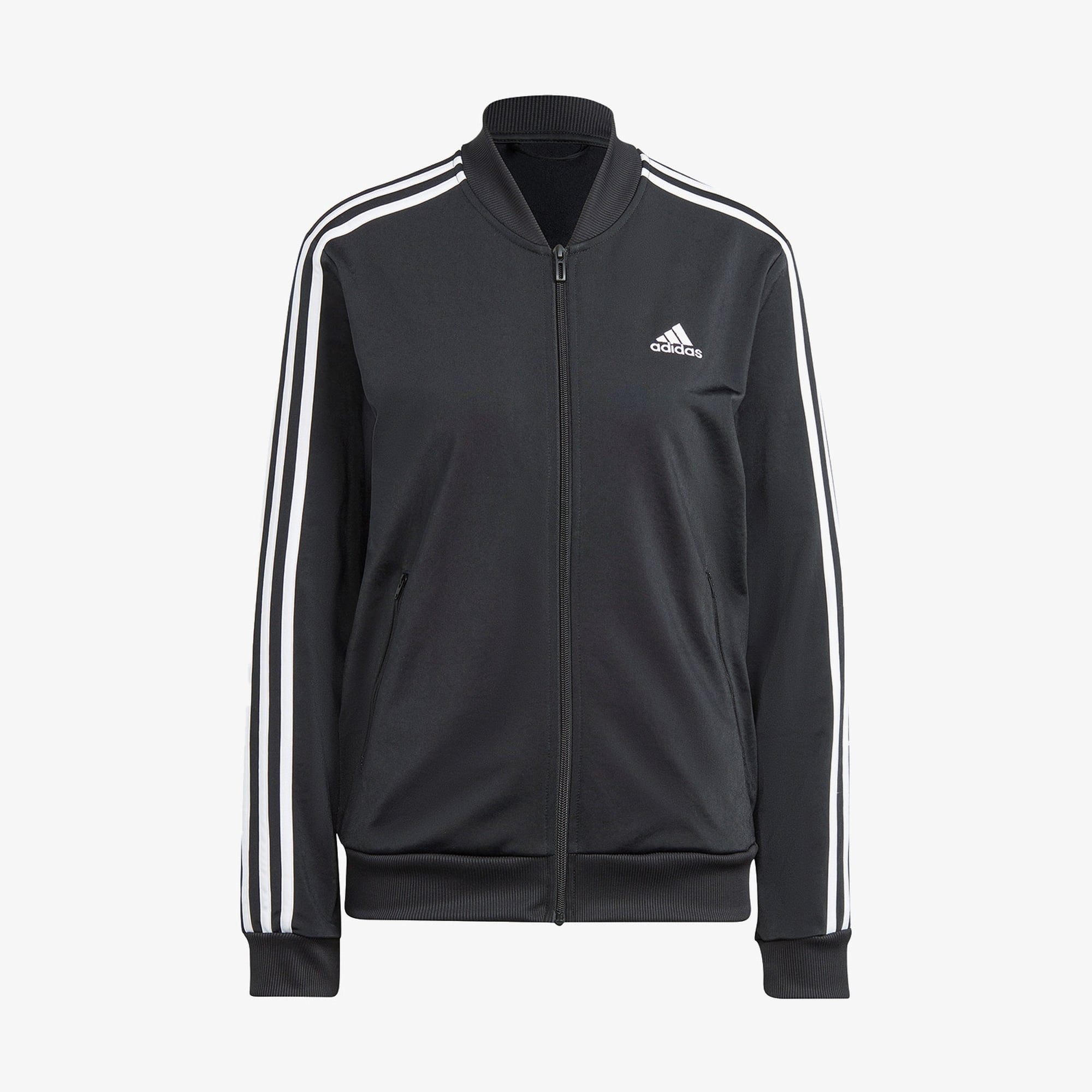 adidas Essential 3 Striped Kadın Siyah Günlük Eşofman Üstü