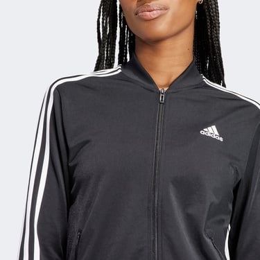  adidas Essential 3 Striped Kadın Siyah Günlük Eşofman Üstü