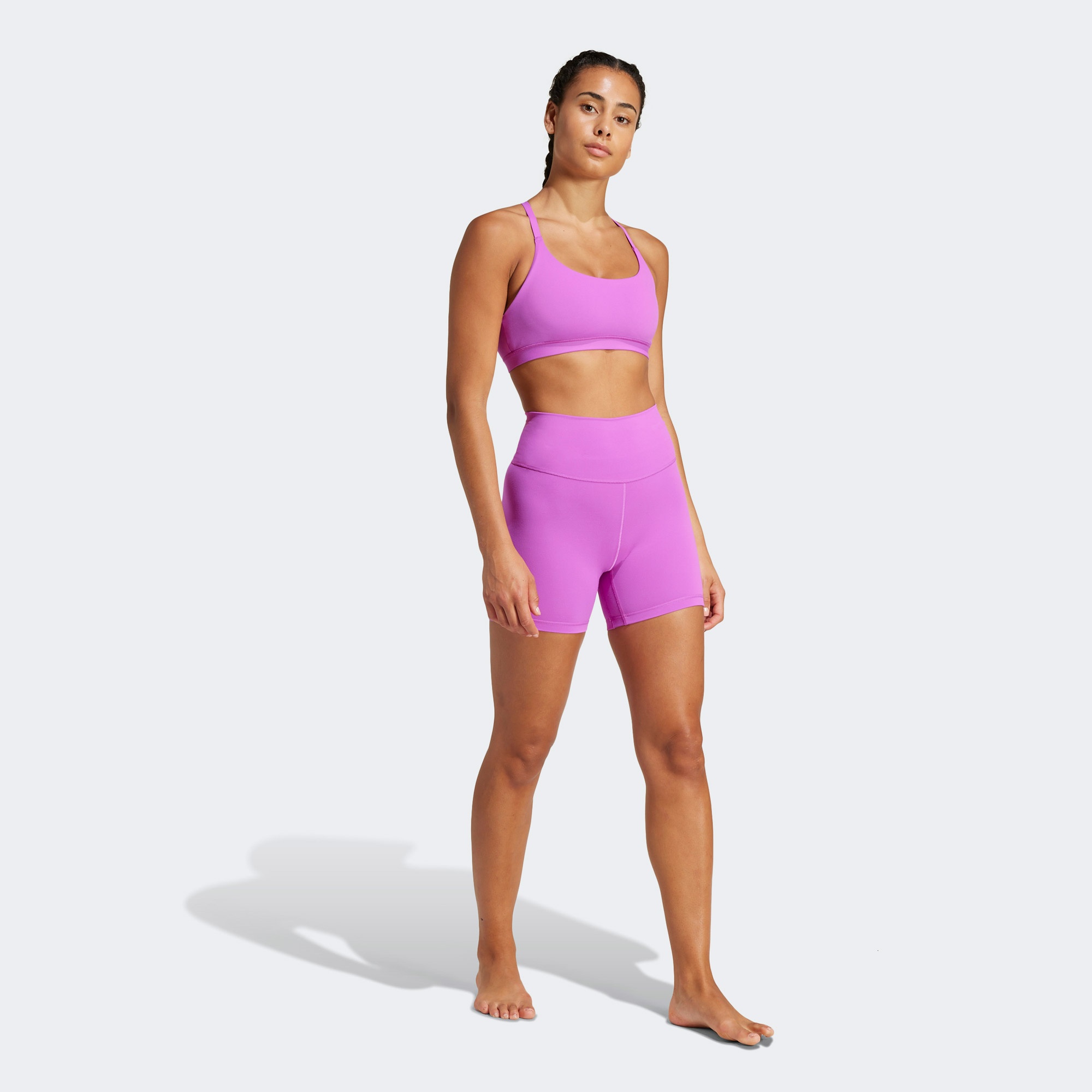 adidas All Me 5 Inch Kadın Mor Koşu Taytı