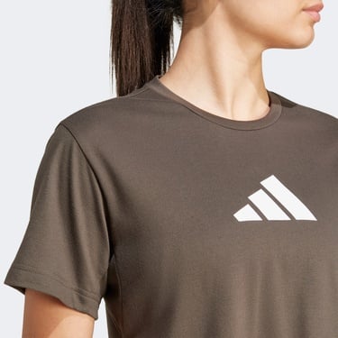  adidas Performance Big Logo Kadın Gri Antrenman T-Shirt