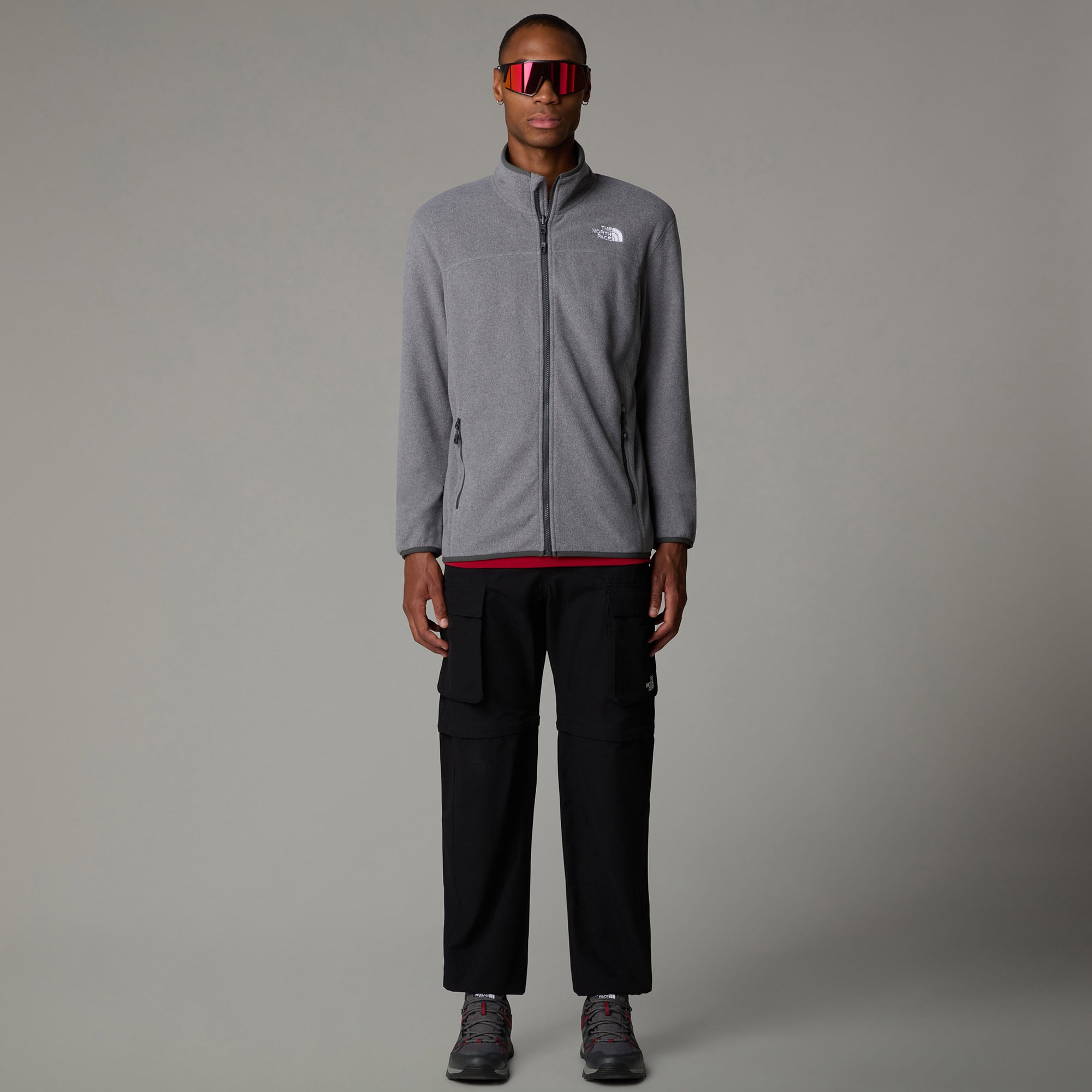  The North Face Glacier 100 Erkek Gri Outdoor Polar