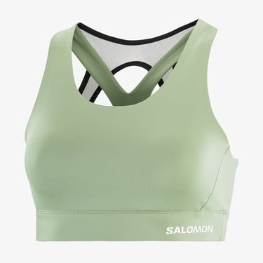  Salomon Cross Run Kadın Yeşil Koşu Bra