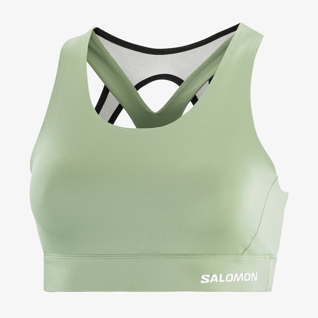  Salomon Cross Run Kadın Yeşil Koşu Bra
