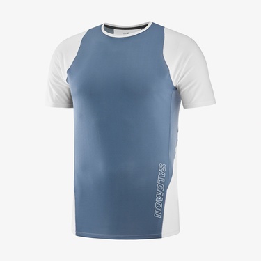  Salomon Sense Aero Erkek Mavi/Beyaz Koşu T-Shirt