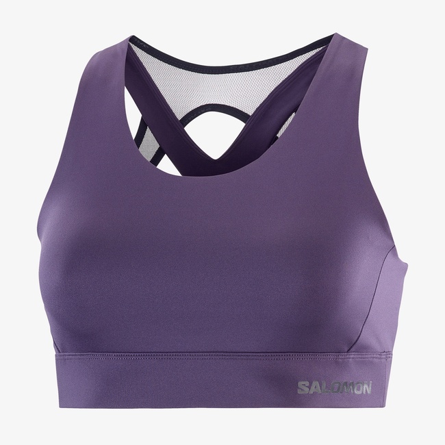  Salomon Cross Run Kadın Mor Koşu Bra