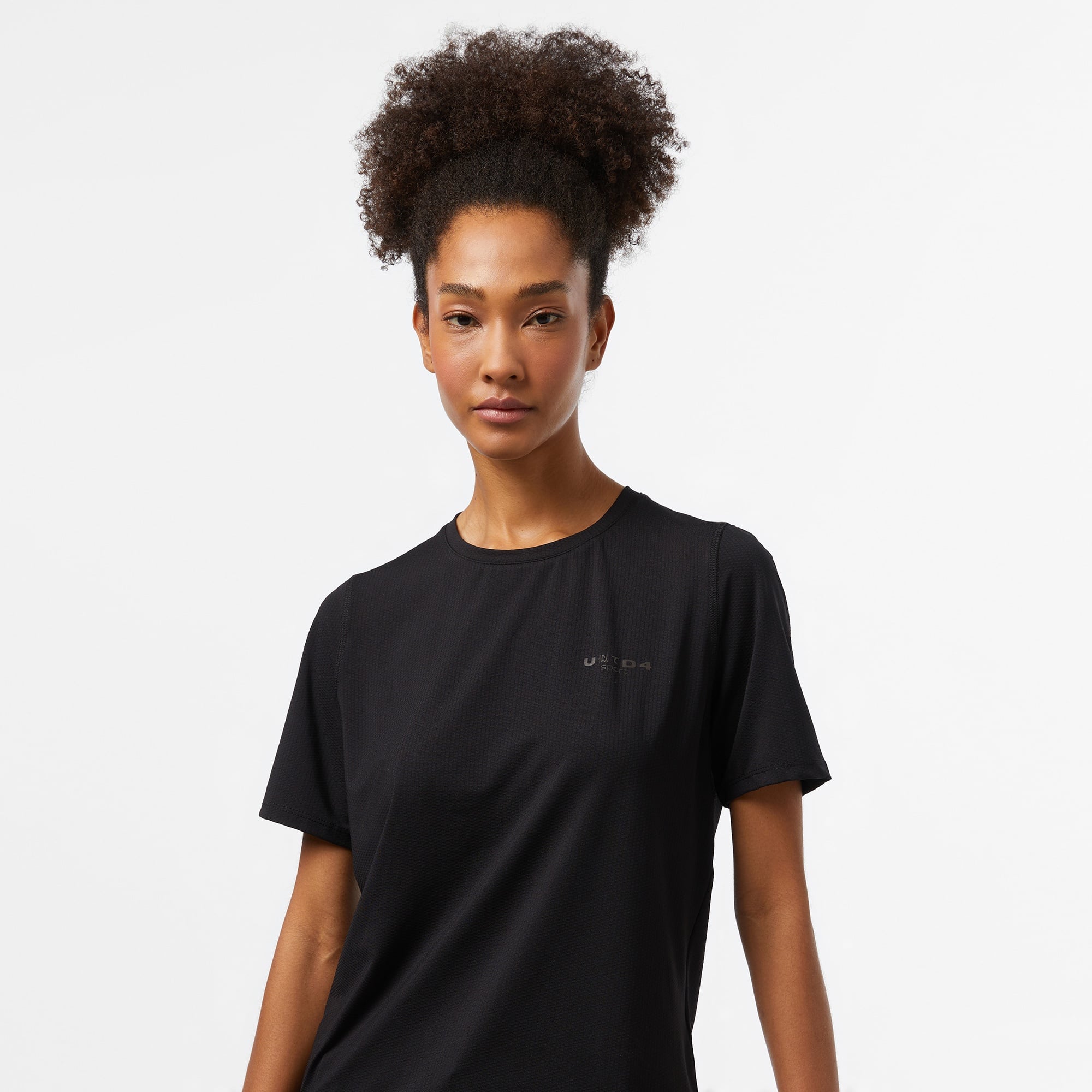 UNITED4 Sport Kadın Siyah T-Shirt