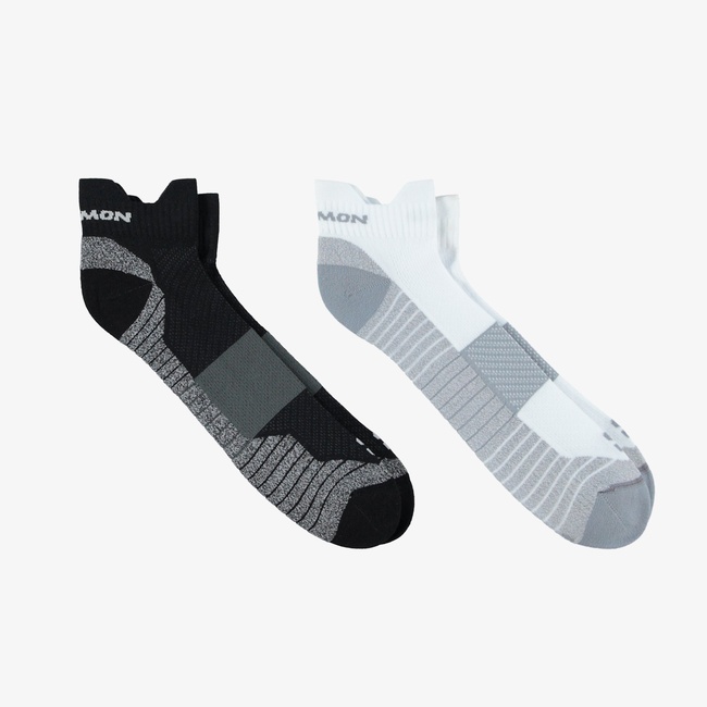  Salomon Sense Aero Ankle Unisex Siyah/Beyaz 2'li Çorap