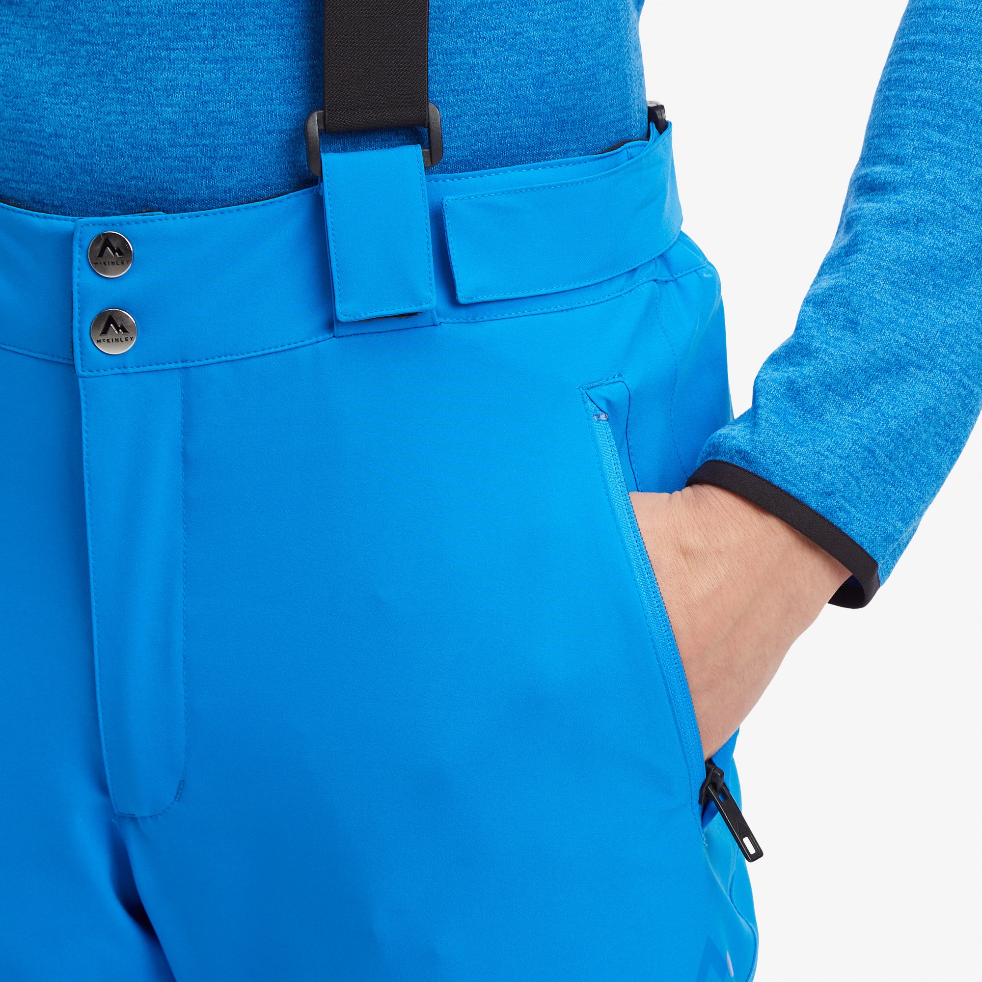 Mc Kinley Didi II Erkek Mavi Askılı Kayak Pantolonu