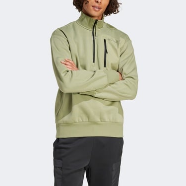  adidas City Escape Half Zipped Erkek Yeşil Üst