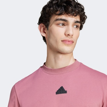  adidas Future Icons 3 Striped Erkek Pembe Günlük T-Shirt