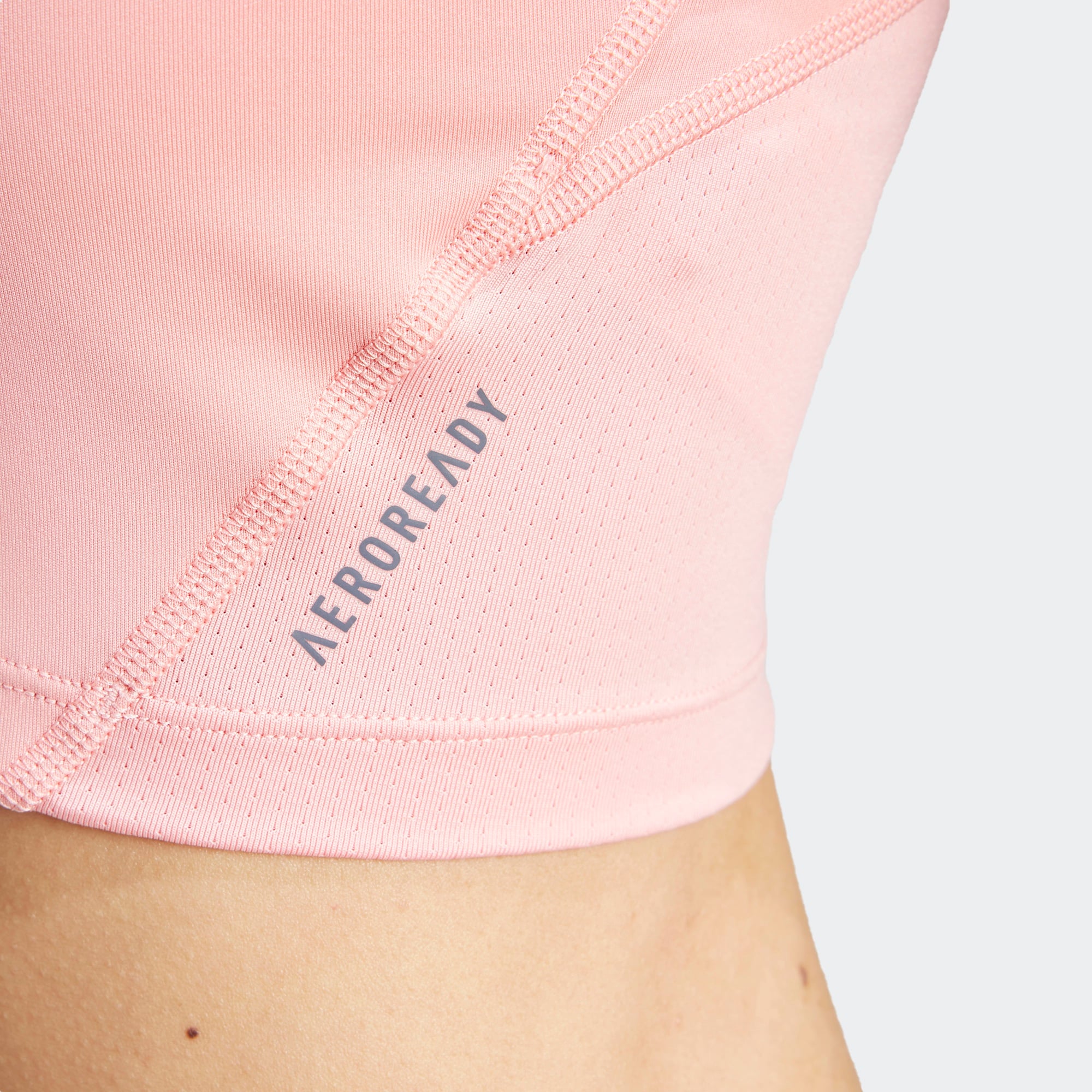 adidas Essentials Running Crop Kadın Pembe Koşu Bra