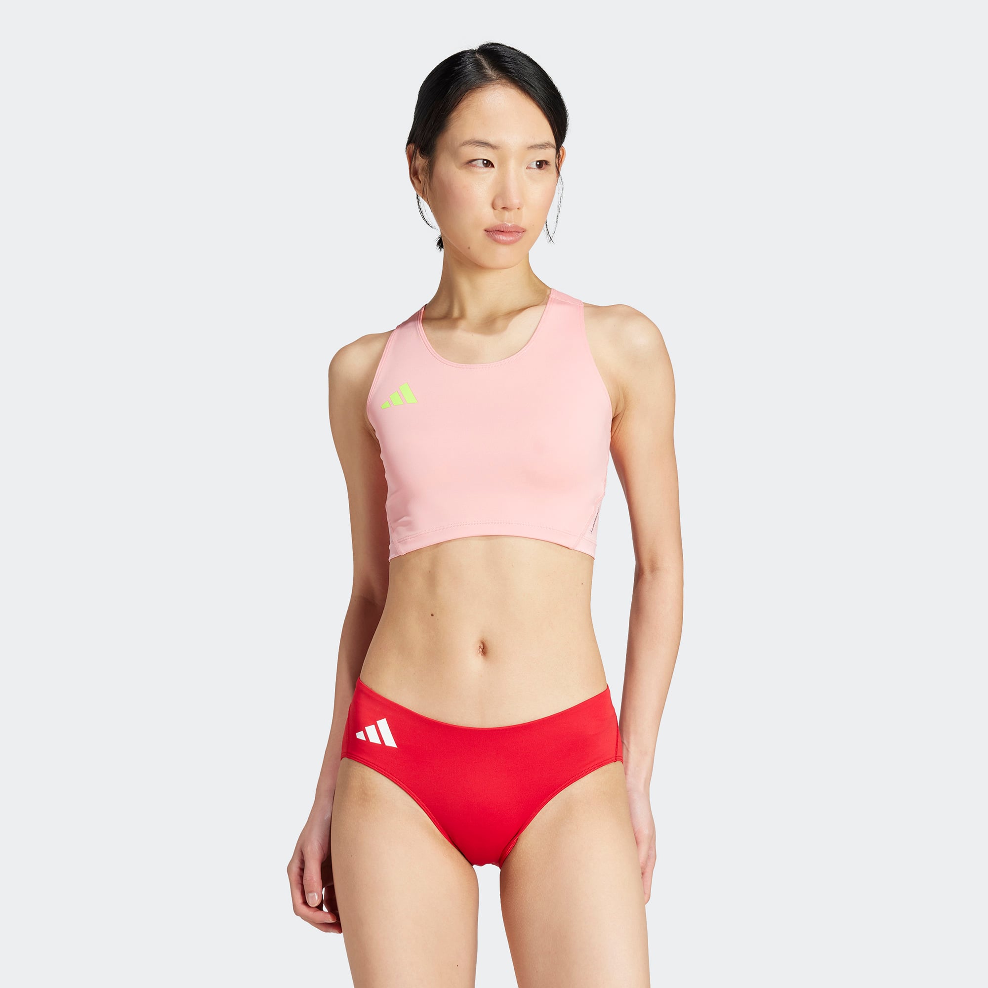  adidas Essentials Running Crop Kadın Pembe Koşu Bra