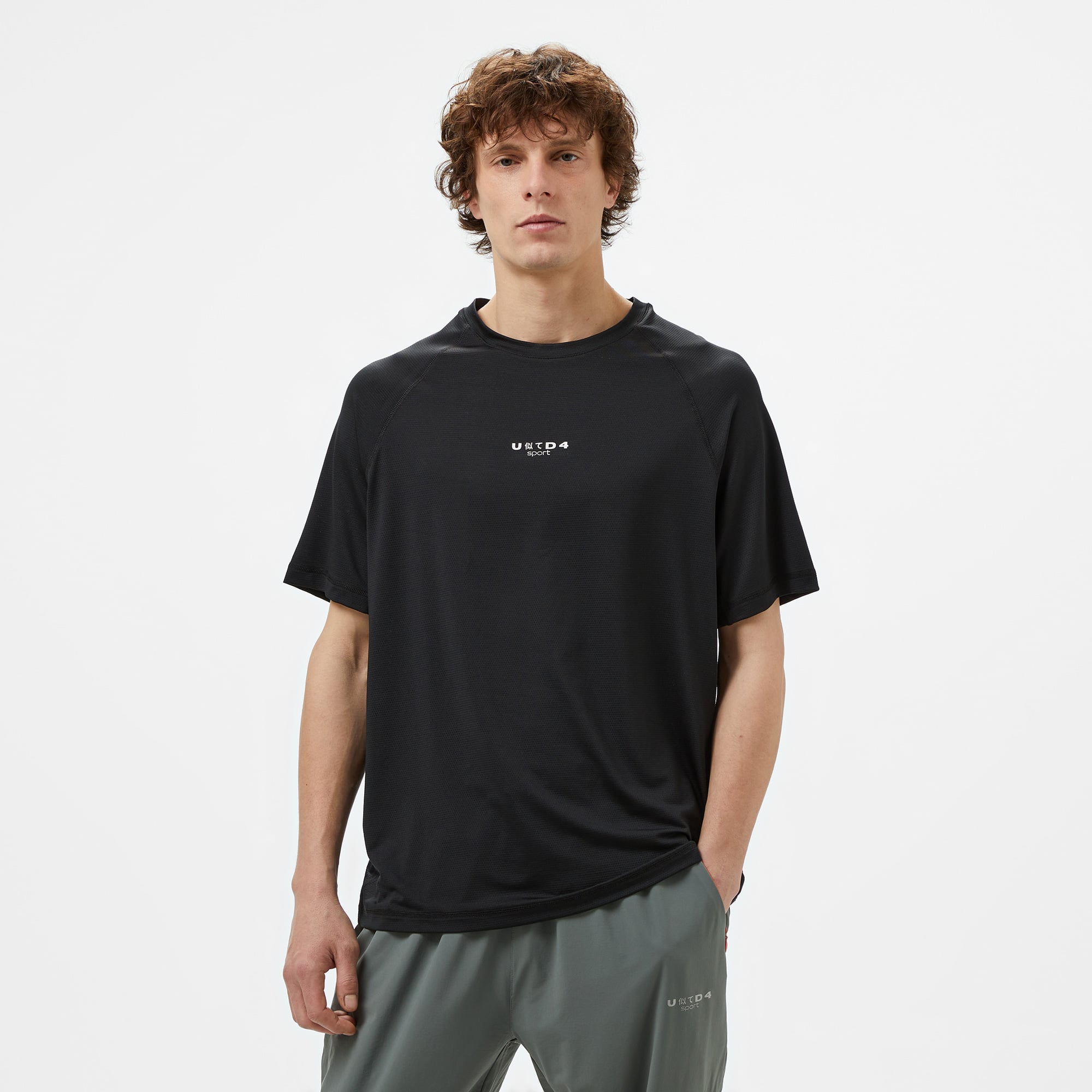  United4 Erkek Siyah Antrenman T-Shirt