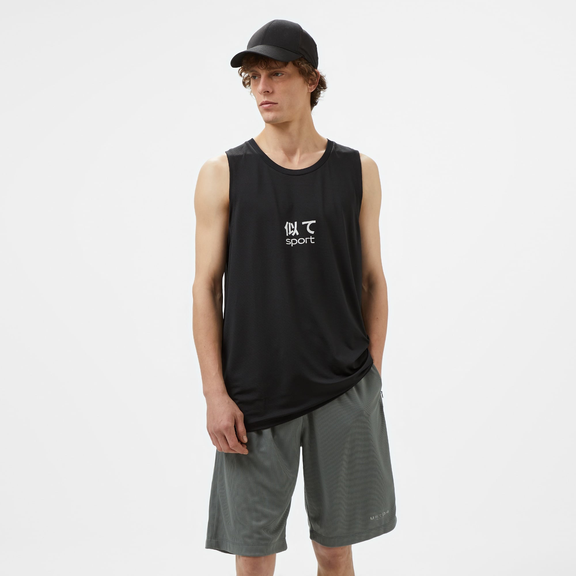 UNITED4 Sport Erkek Siyah Antrenman Atleti