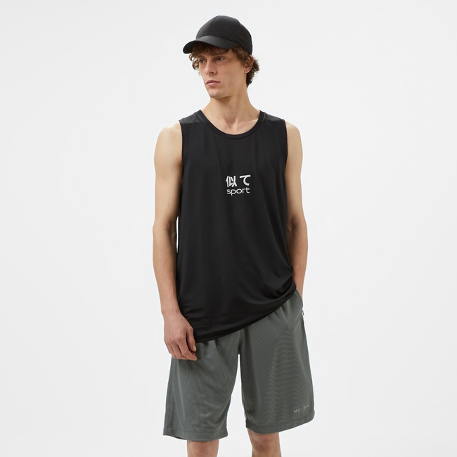  UNITED4 Sport Erkek Siyah Antrenman Atleti