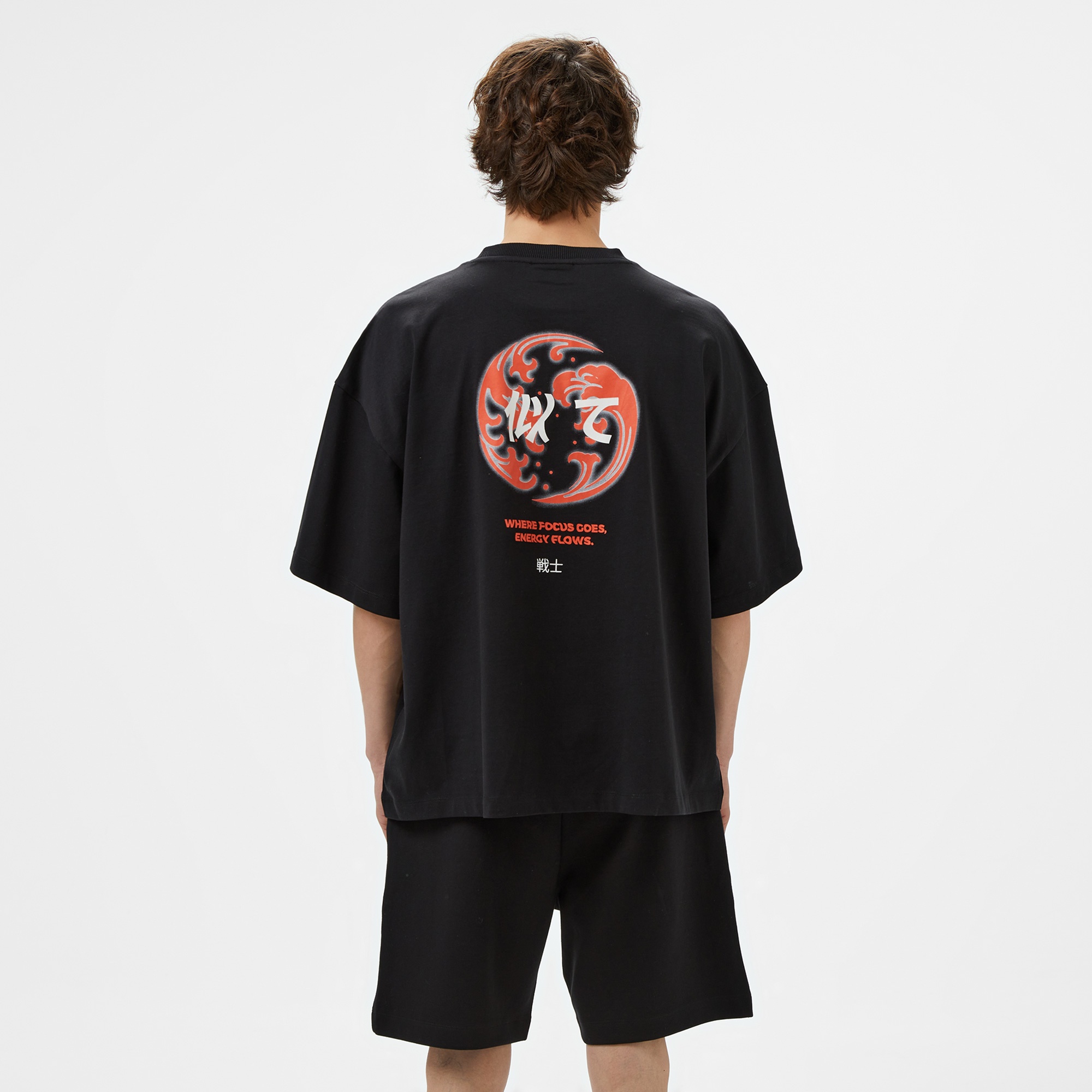 UNITED4 Sport Erkek Siyah T-Shirt