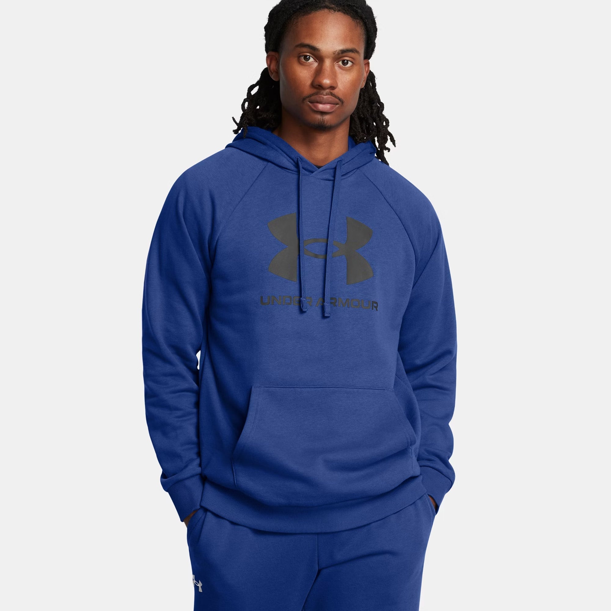 Under Armour Rival Fleece Hd Logo Erkek Mavi Günlük Sweatshirt