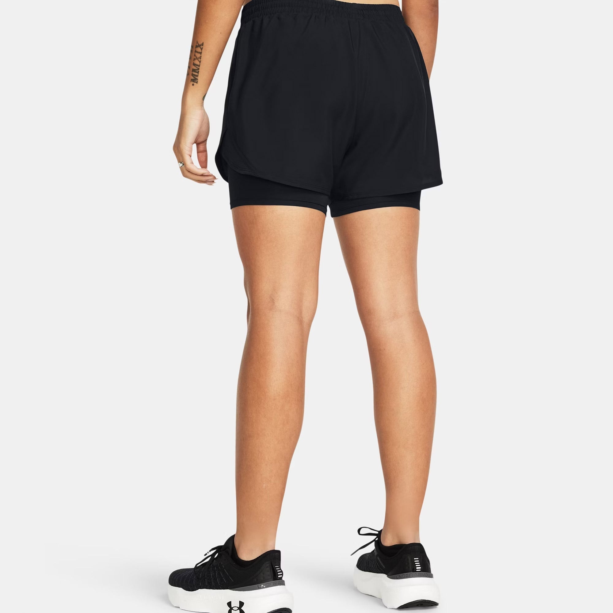 Under Armour Fly By 2in 1 Kadın Siyah Antrenman Şortu