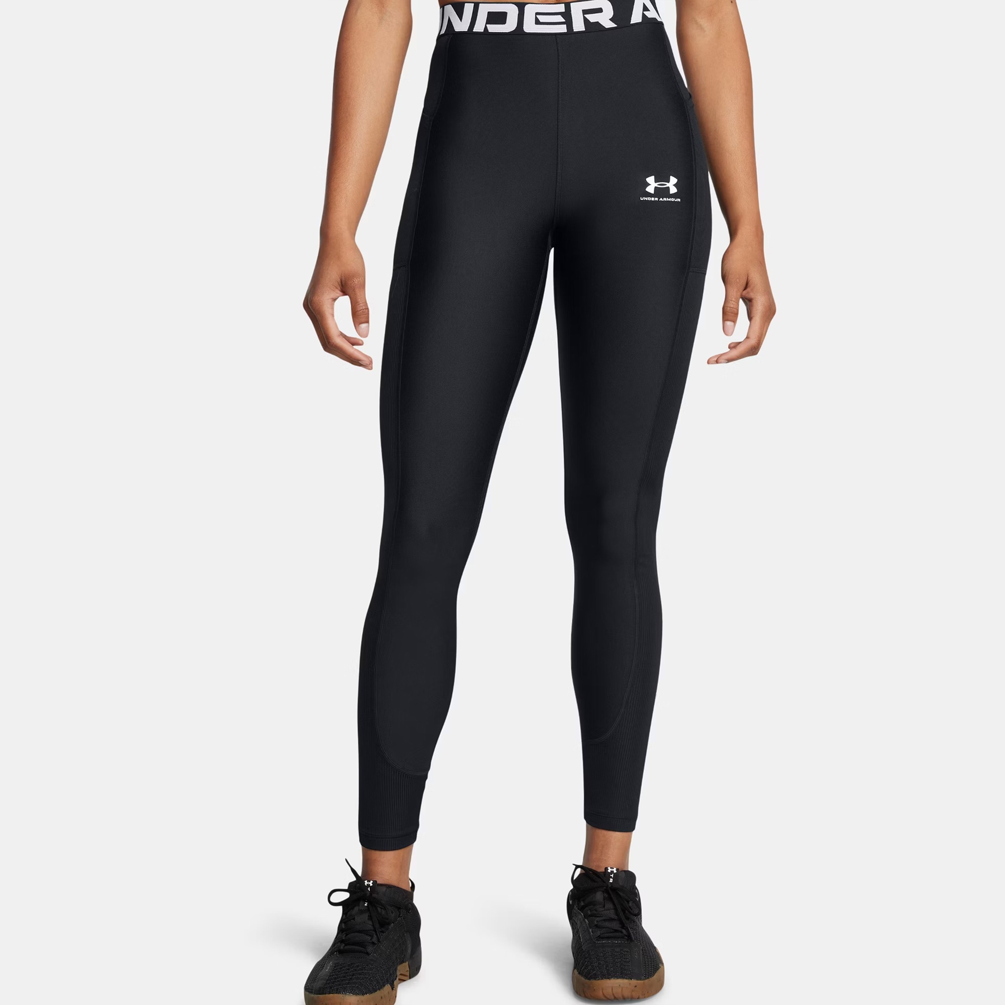 Under Armour Heat Gear Rib Kadın Siyah Antrenman Tayt
