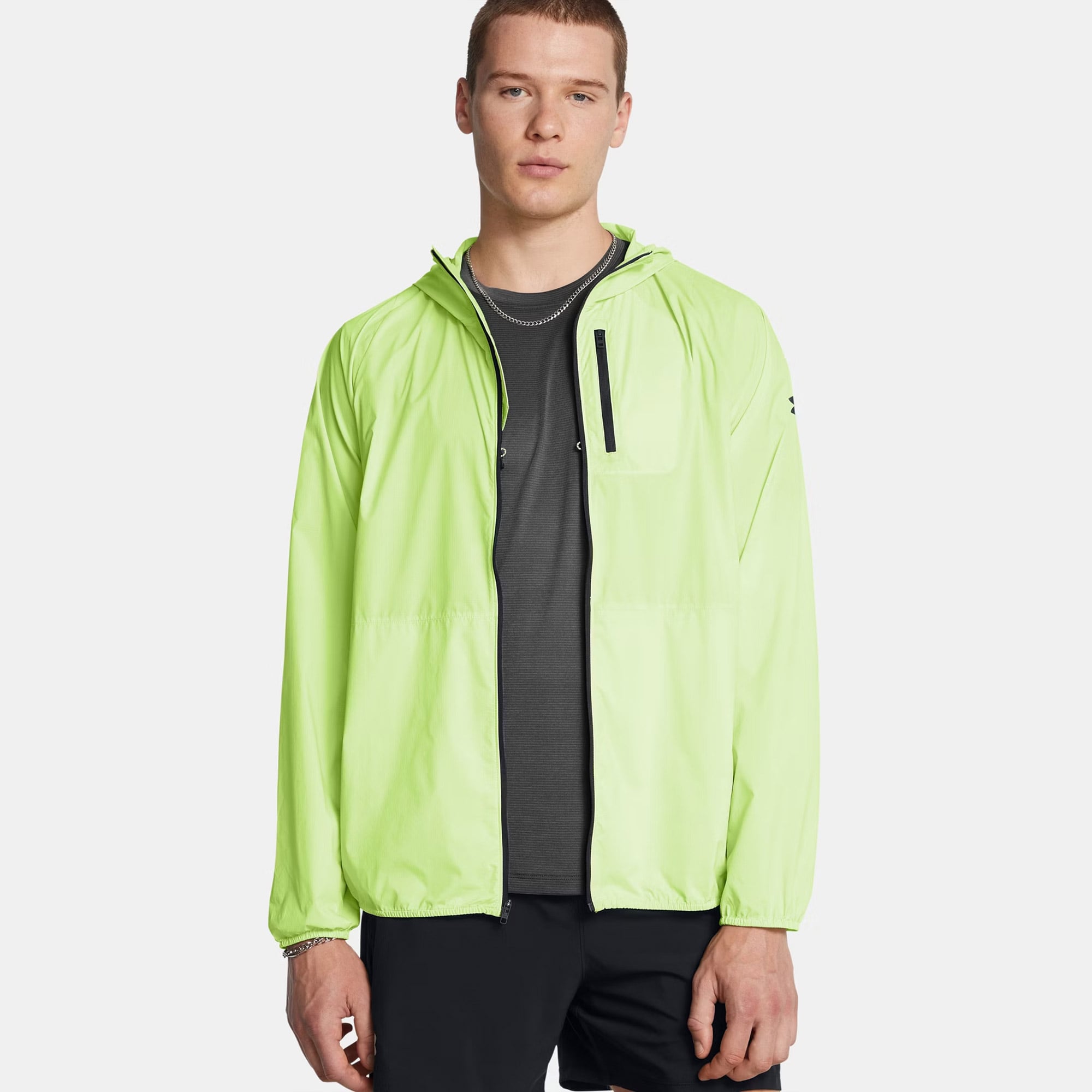  Under Armour Launch Lightweight Erkek Sarı Koşu Ceketi