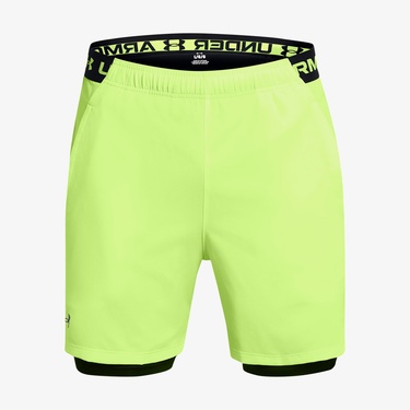  Under Armour Vanish Voven 2in1 Erkek Yeşil Antrenman Şortu