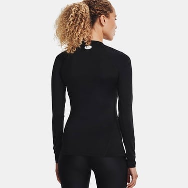  Under Armour Heat Gear Authentics Comp Kadın Siyah Uzun Kollu Antrenman İçliği