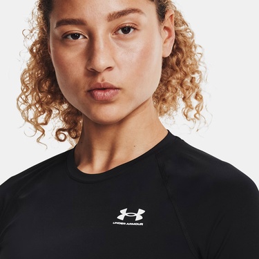  Under Armour Heat Gear Authentics Comp Kadın Siyah Uzun Kollu Antrenman İçliği