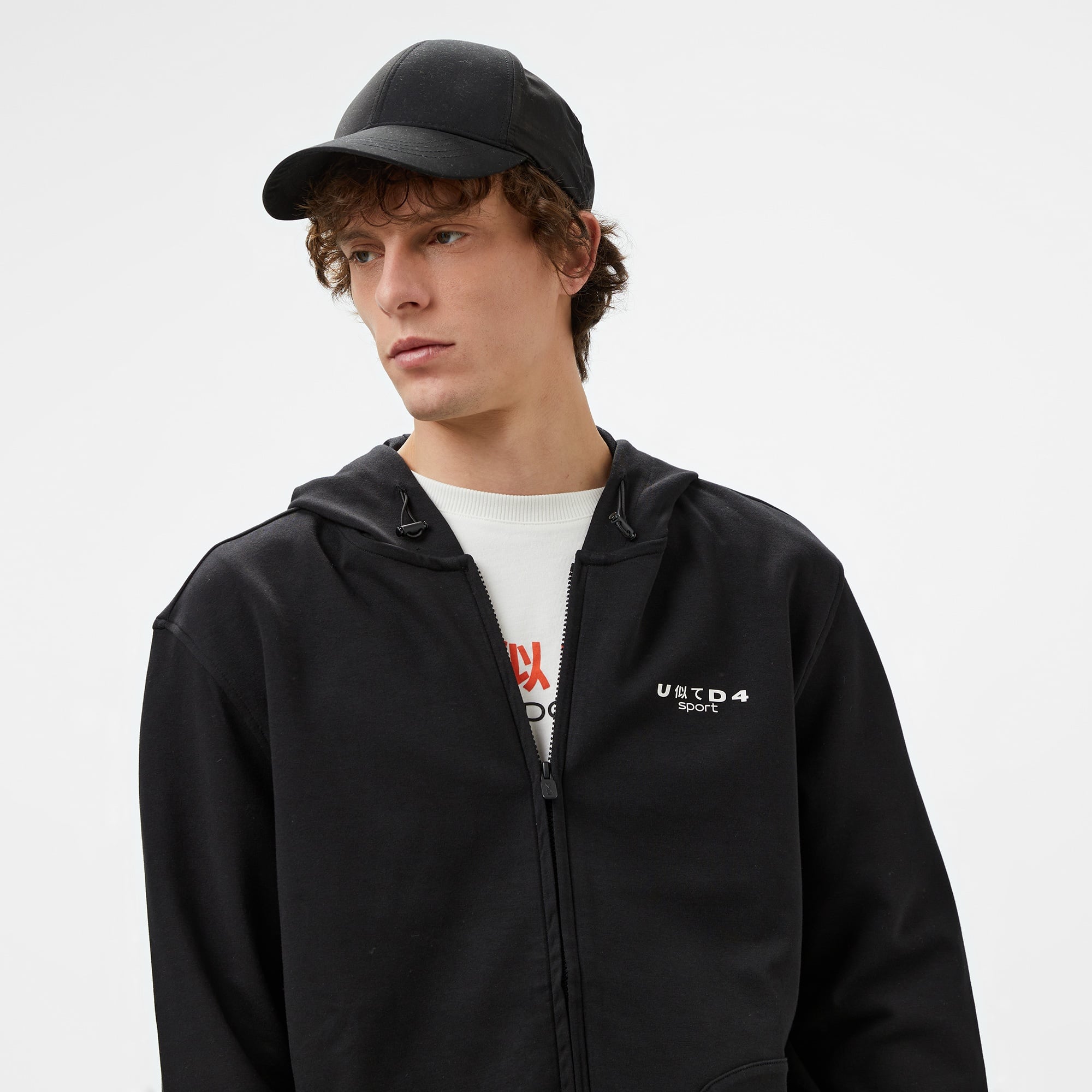 United4 Sport Erkek Siyah Sweatshirt