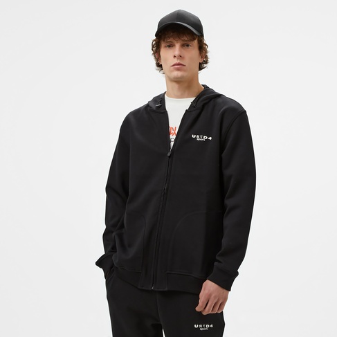  United4 Sport Erkek Siyah Sweatshirt