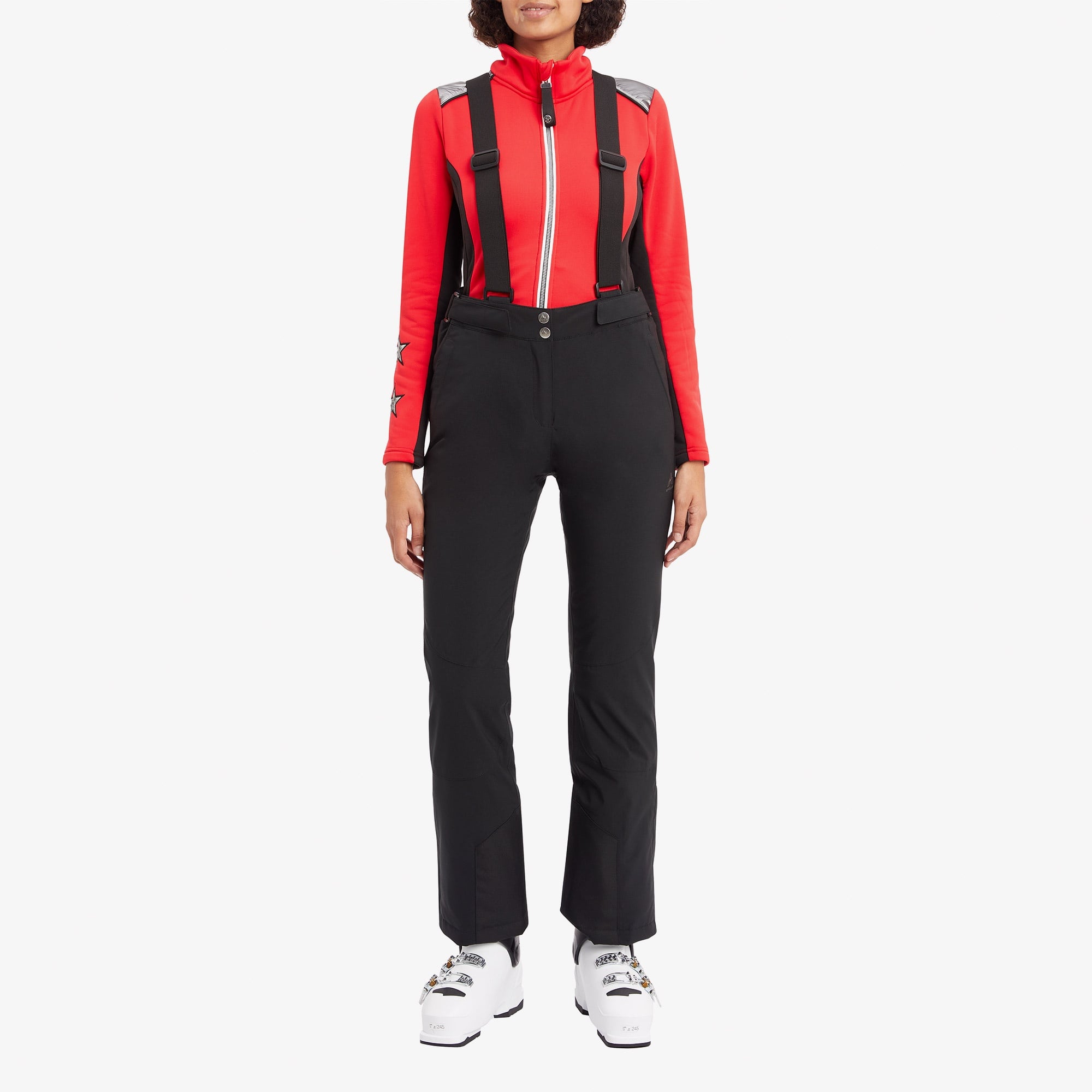 McKinley Dina II Kadın Siyah Askılı Kayak Pantolonu