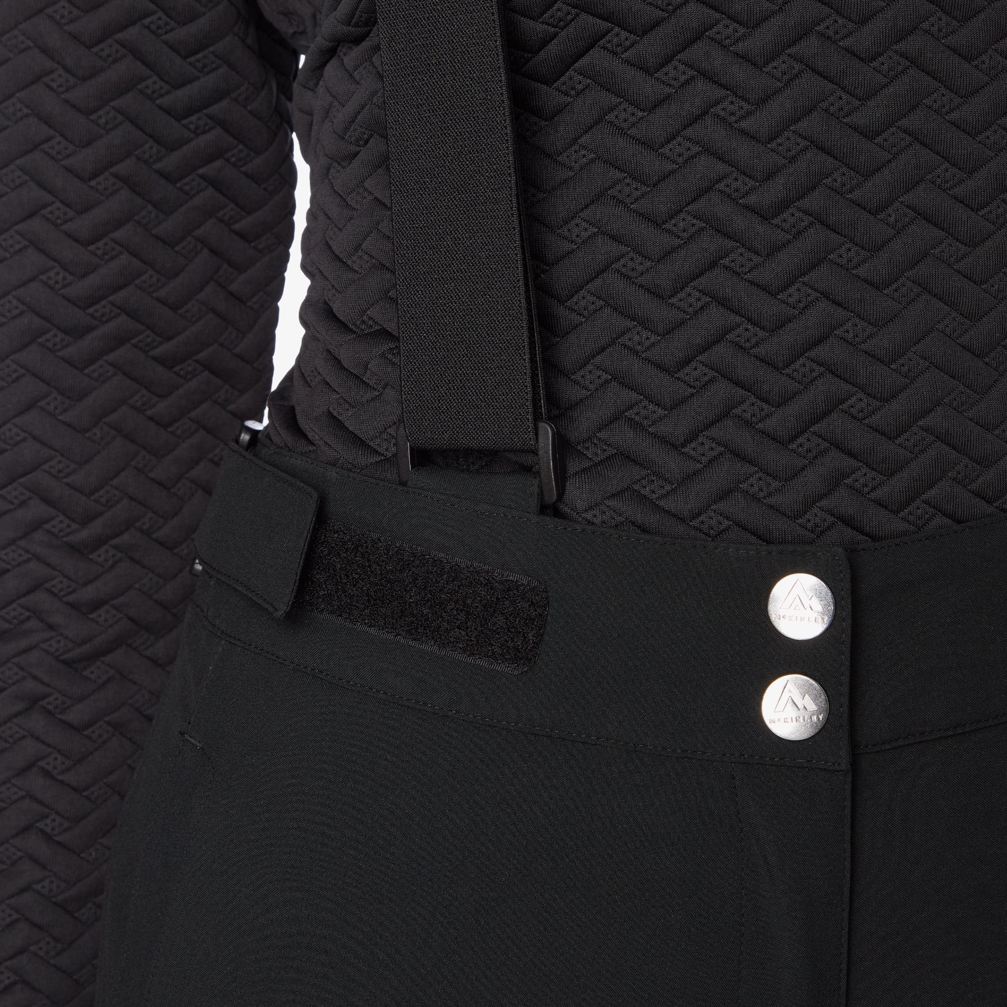 McKinley Dina II Kadın Siyah Askılı Kayak Pantolonu