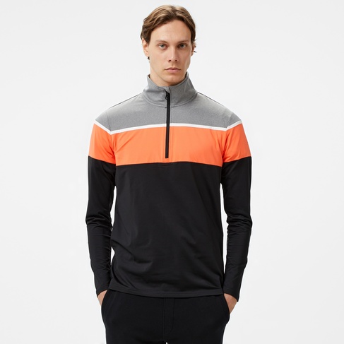  Mc Kinley Diego II Half Zipped Erkek Siyah/Turuncu Üst