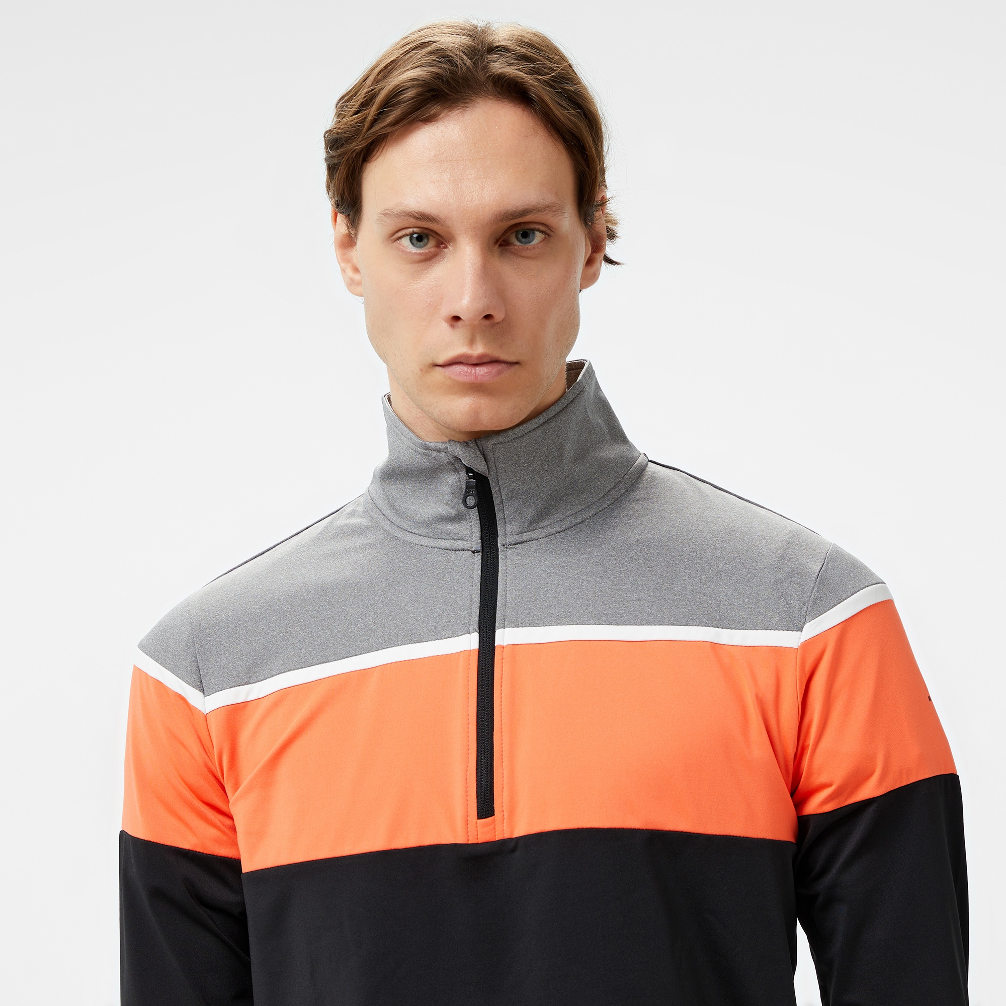 Mc Kinley Diego II Half Zipped Erkek Siyah/Turuncu Üst