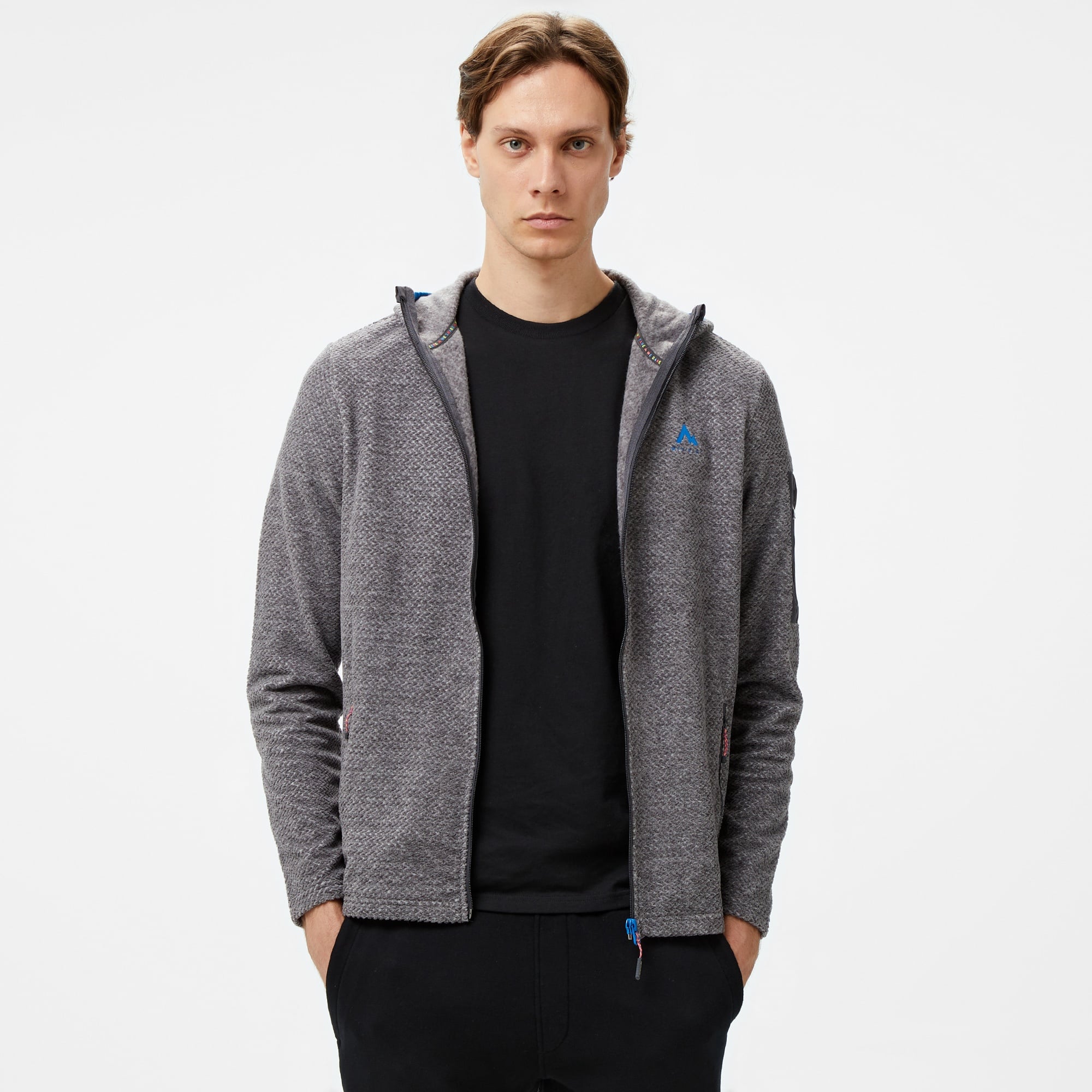 McKinley Hucture II Fz Erkek Gri Outdoor Sweatshirt