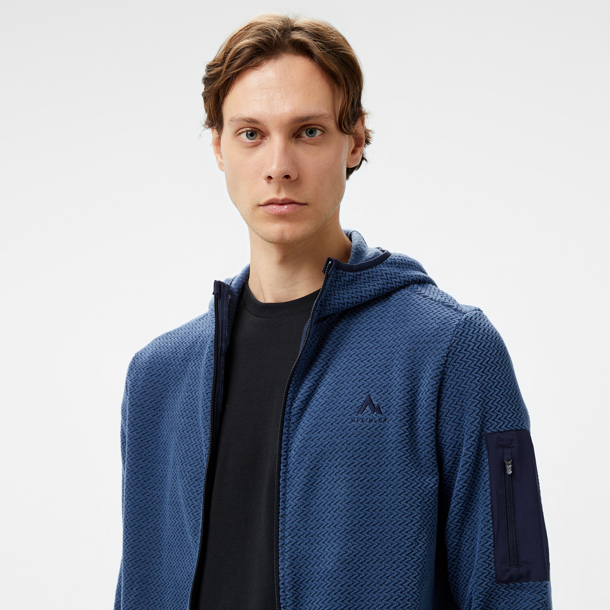 McKinley Hucture II Fz Erkek Mavi Outdoor Sweatshirt