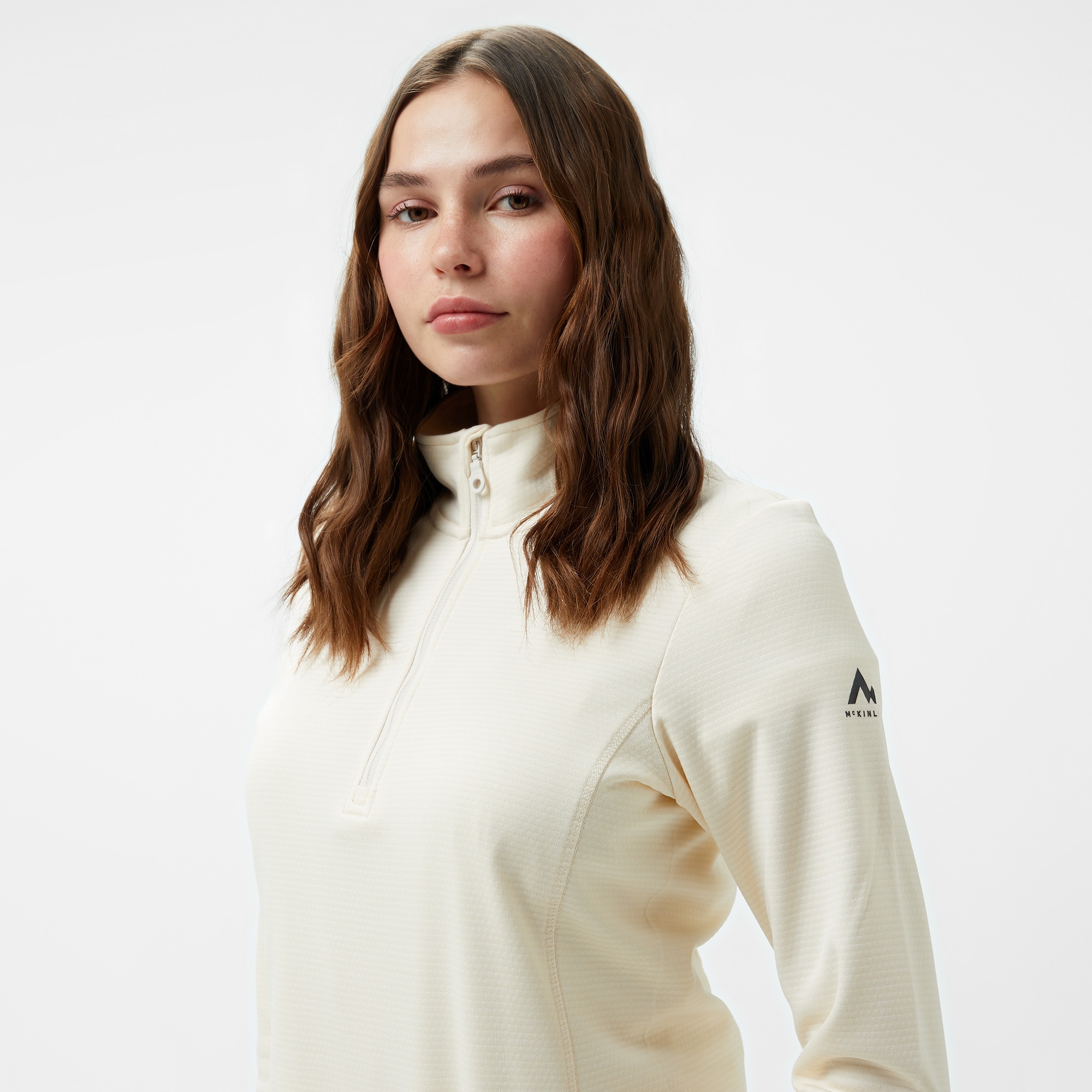 McKinley Andrea 1/2 Zip Kadın Krem Outdoor Polar