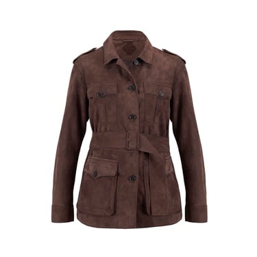  Tiora Kahve Kadın Süet Ceket