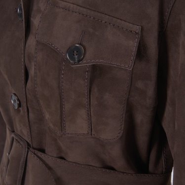  Tiora Kahve Kadın Süet Ceket