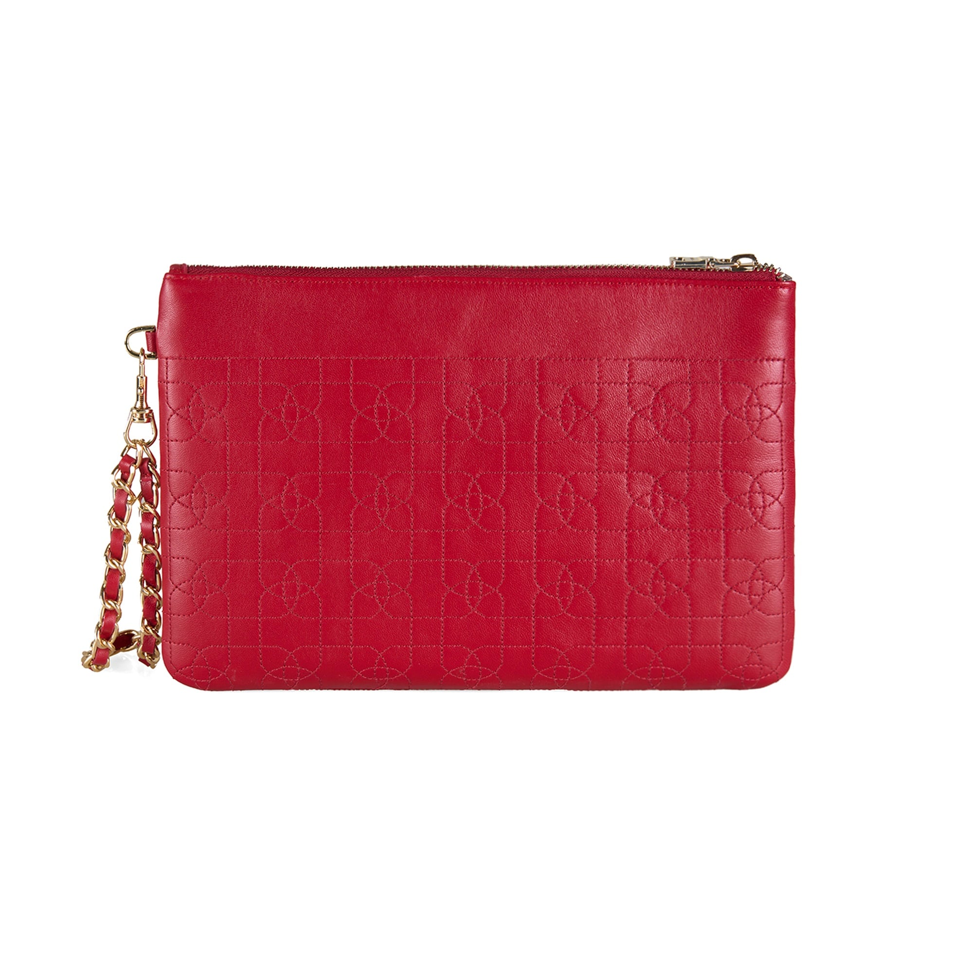 Vionya Kırmızı Nakışlı El Çantası