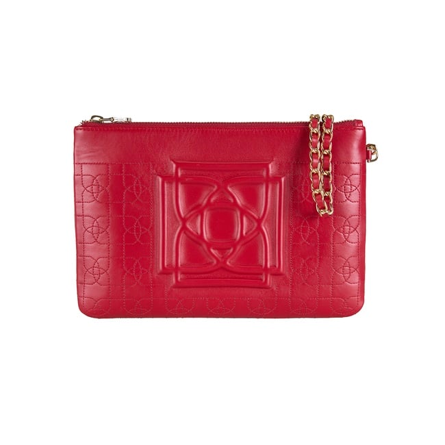  Vionya Kırmızı Nakışlı El Çantası