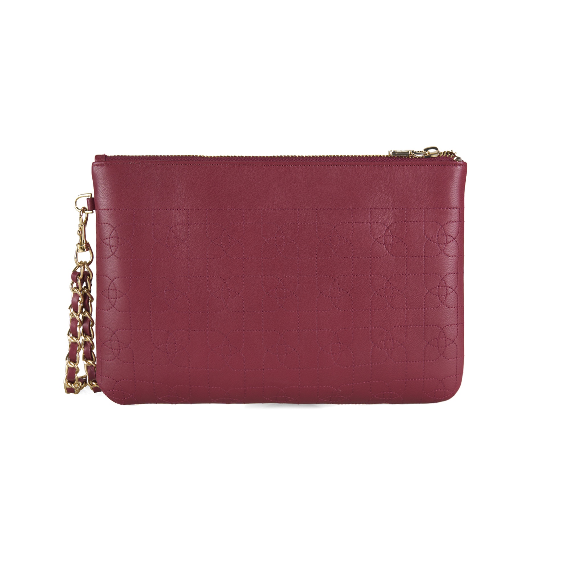 Vionya Bordo Nakışlı El Çantası