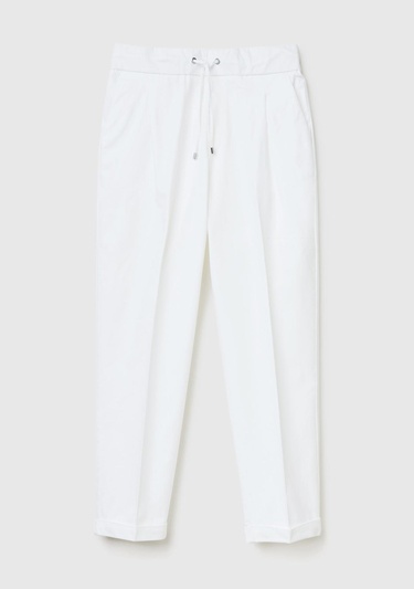  Kadın Beyaz Jogger Pantolon