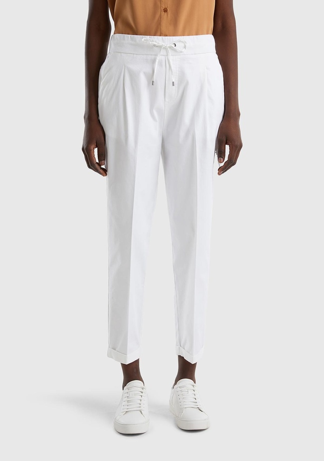  Kadın Beyaz Jogger Pantolon