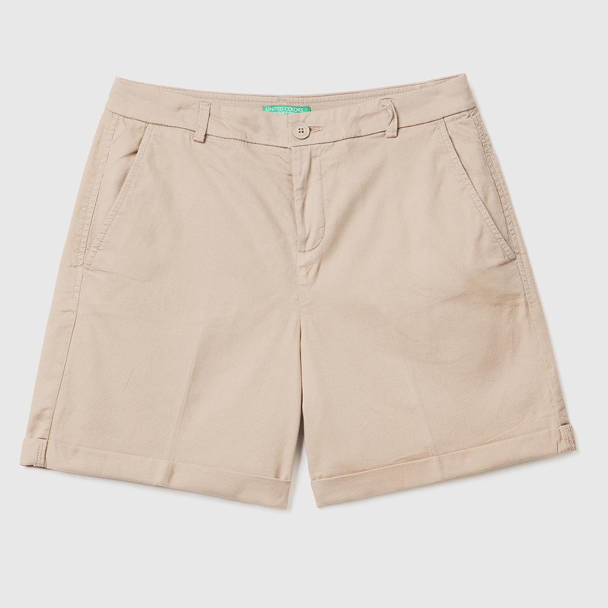 Kadın Bej Mevsimlik Bermuda