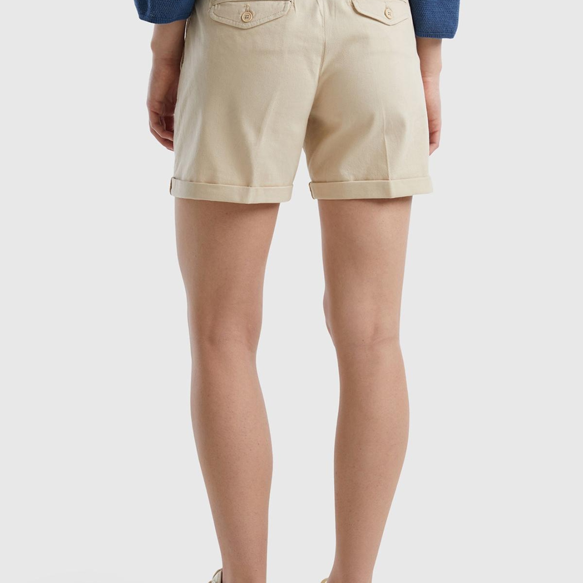 Kadın Bej Mevsimlik Bermuda