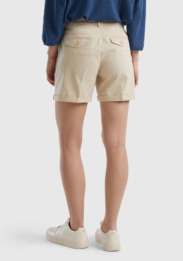  Kadın Bej Mevsimlik Bermuda
